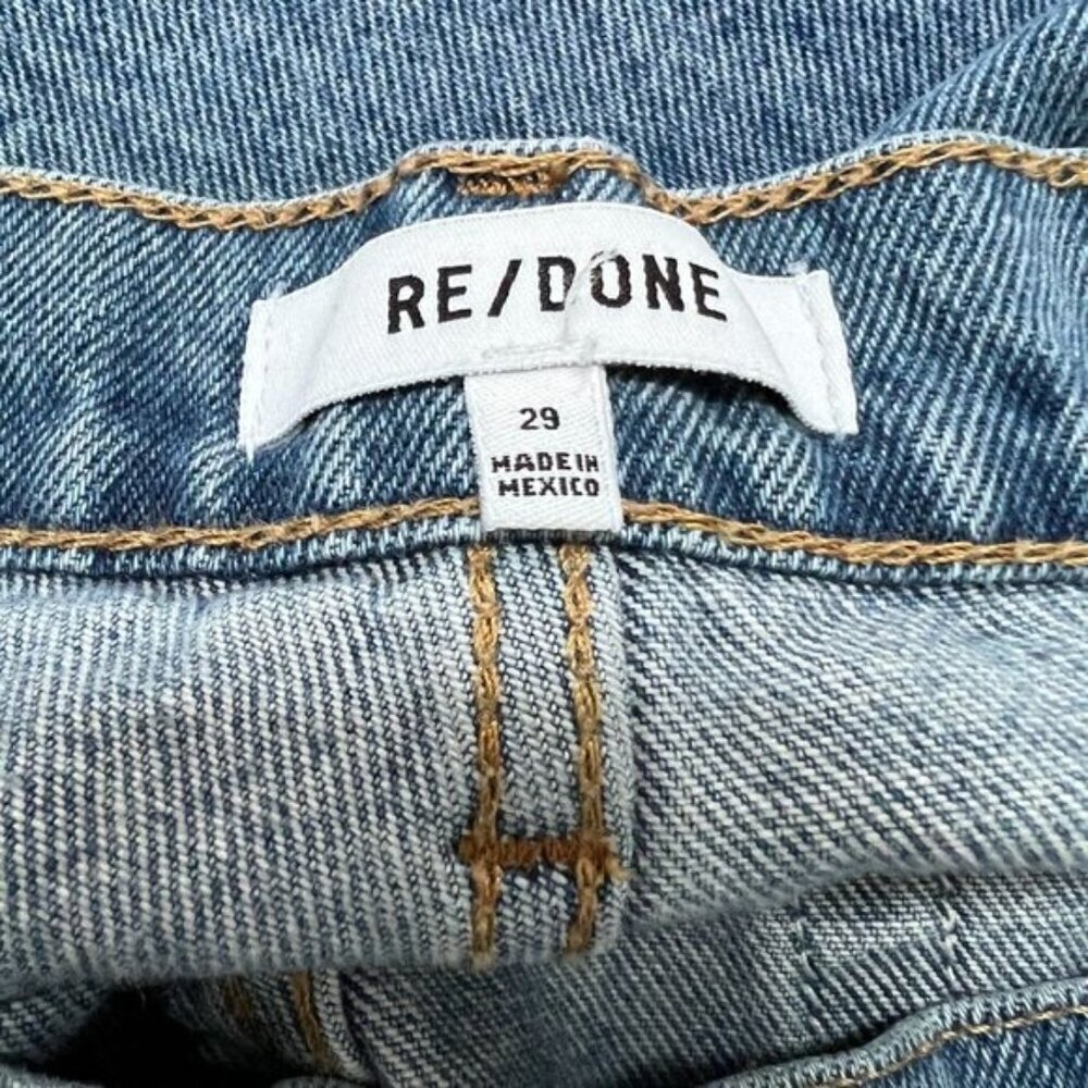 RE/DONE '70s High Rise Straight Leg Cotton Jeans Size 29 - Picture 7 of 9